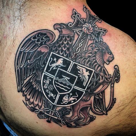 Armenian cultural tattoos include armenian genocide memorial pieces, armenian coat of arms Broken Art Tattoo