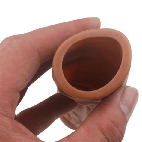 Bigger Penis Extender Enlarger Girth Enhancer Realistic Sleeve Condom