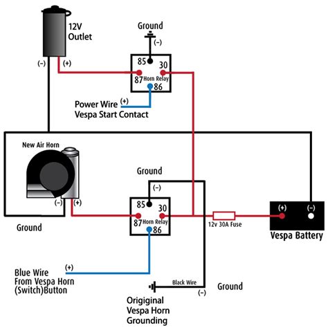 12v 4 Pin Relay Wiring Diagram Horn - 40