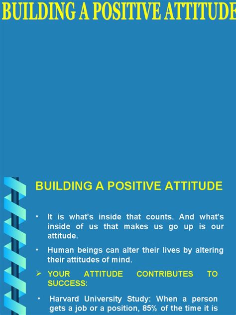 18 Building A Positive Attitude Attitude Psychology Psychology