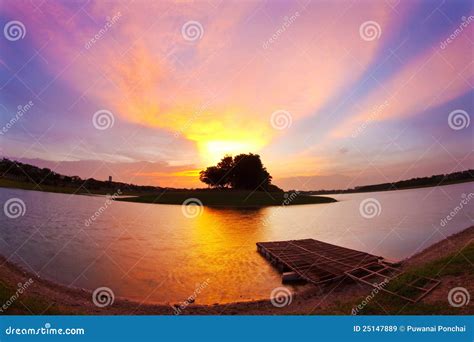 Beautiful Lake At Twilight Stock Image Image Of Girl 25147889