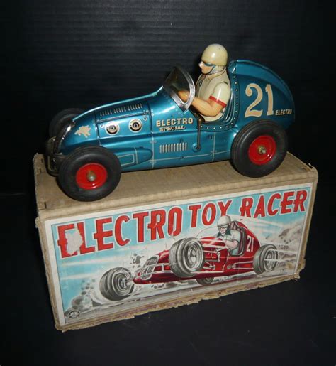 Rare Vintage S Japan Yonezawa Tin Race Car B O Electro Toy Racer W Box Ebay Antique