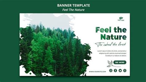 Free Psd Banner Template Feel The Nature Banner Web Banner Design