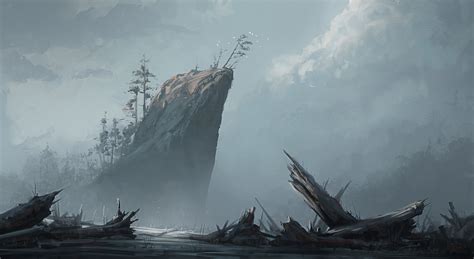 Artstation Landscape Sketch Maksym Harahulin