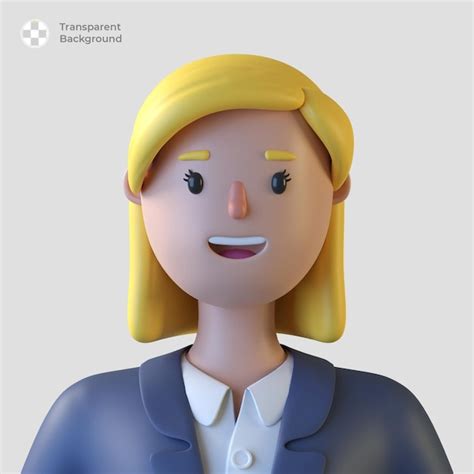 Premium Psd 3d Female Cartoon Character Avatar Isolated In 3d Rendering