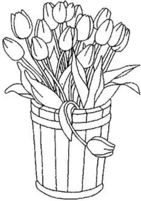 Mewarnai Gambar Bunga Tulip Yang Indah Dan Cantik