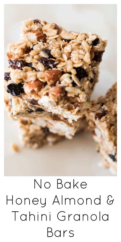 Seeking the diabetic granola bar recipes? Honey Almond and Tahini Healthy No Bake Granola Bars ...