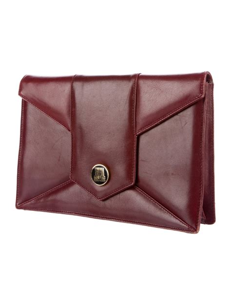 Lanvin Leather Envelope Clutch Handbags Lan55119 The Realreal