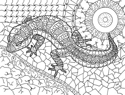 These beautiful mandala coloring pages represent many different cultures and themes. Coloring Page Zentangle Lizard Adult Coloring Page Digital