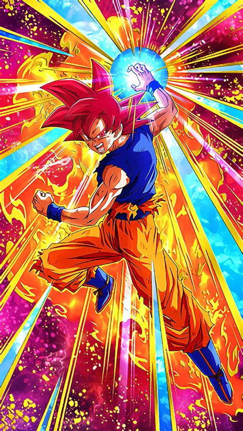 Goku Ssg Red 2 Dragon Ball Super Saiyan God Anime Hd Phone