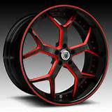 Red And Black 20 Inch Rims Pictures