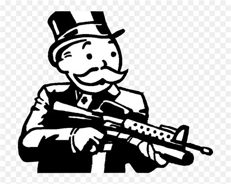 Monopoly Man With Guns