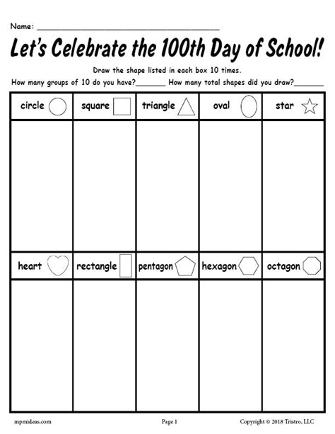 100th Day Activities For First Grade