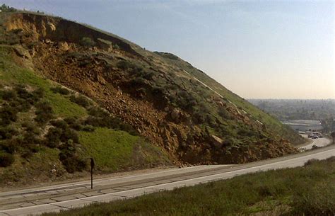 Impressive Roadside Landslide In Pomona California The Landslide