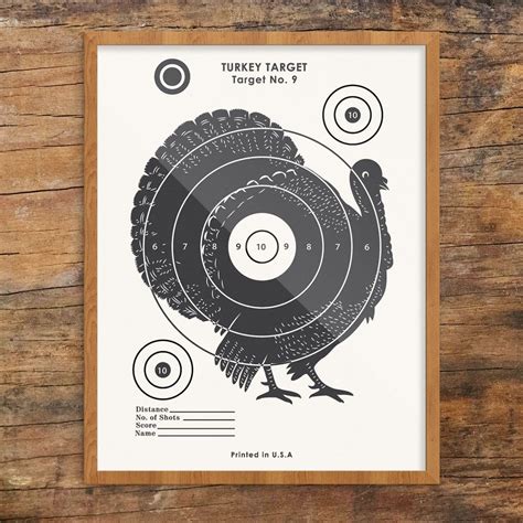 Vintage Turkey Shooting Target Print Walmart Com