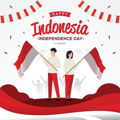 happy indonesia independence day greeting card 8596997 vector art at vecteezy