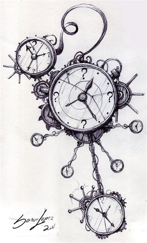 Steampunk Clocks Drawing Clock To Table Or Wall Img Crabs