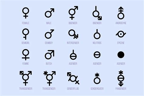 Set Of Gender Symbols Sexual Orientation Signs 4912593 Vector Art At Vecteezy
