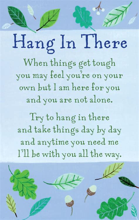 Hang In There Heartwarmers Keepsake Credit Card And Envelope Ts