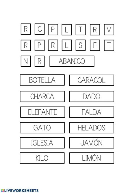 Completa Con Las Consonantes Ficha Interactiva Consonantes