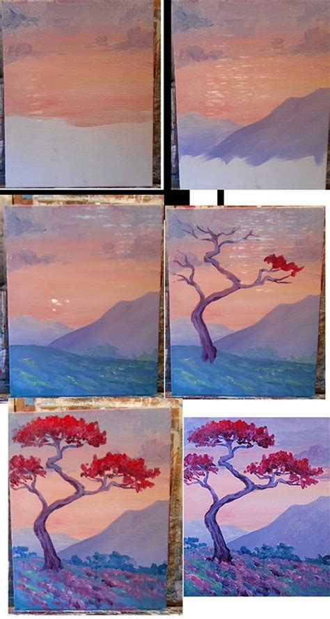Easy Step By Step Painting Examples For Beginners Easy Canvas Painting
