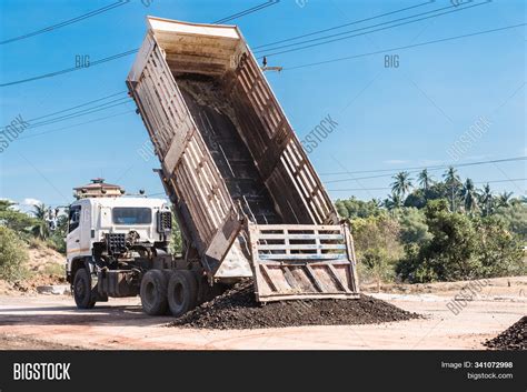 Back View Dump Truck Image And Photo Free Trial Bigstock