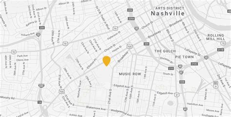 Map Of Downtown Nashville With Attractions Maping Resources
