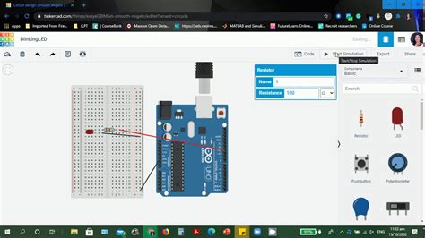 Creating A Blinking Led With Arduino In Autodesks Tinkercad Youtube