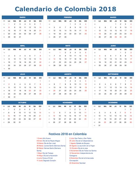 calendario colombia