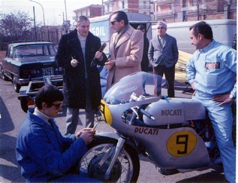 Ducati 500 Of Bruno Spaggiari In The Background Dr Fabio Taglioni