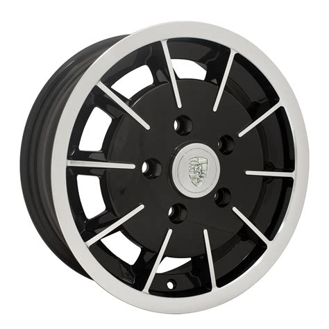Empi Porsche Gasser Wheels Black W Polished Lip 5x130 15 X 55