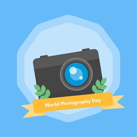 Premium Vector World Photography Day Illustration