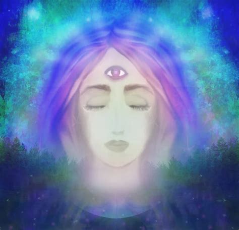 Woman With Third Eye Psychic Supernatural Senses — Stock Photo