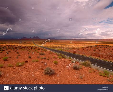 Highway Into Monument Valley Arizona Stock Photo Alamy