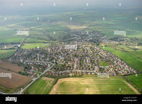 An Aerial View Of The Northamptonshire Village Of West Haddon Stock