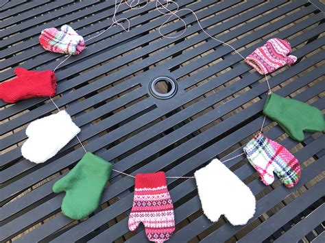 Mitten Banner Holiday Mitten Garland Winter Bunting Etsy Christmas