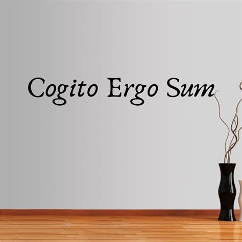 Αυτοκόλλητο τοίχου φράσεις Cogito Ergo Sum