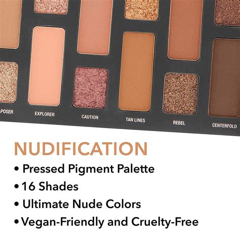 W7 Nudification Pressed Pigment Palette - 16 Nude Colors for Flawless