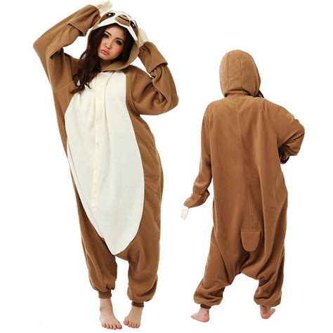 Sloth Onesie Pajamas For Adult Animal Onesies Cosplay Halloween