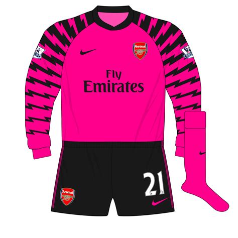 Arsenal Nike 2010 2011 Pink Goalkeeper Shirt Kit Fabianski
