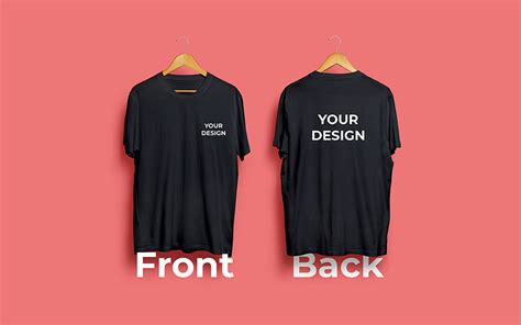 T Shirt Mockup Design Front Back Product Mockup Free Download