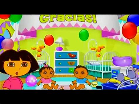 Dora The Explorer Movie Game Baby Sitter Playtime Twins Play Видео