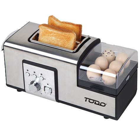 Todo 1250w Breakfast Master Toaster Egg Cooker Poacher Bacon Fryer All