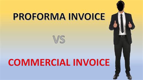 Difference Between Proforma Invoice And Commercial Invoice Youtube