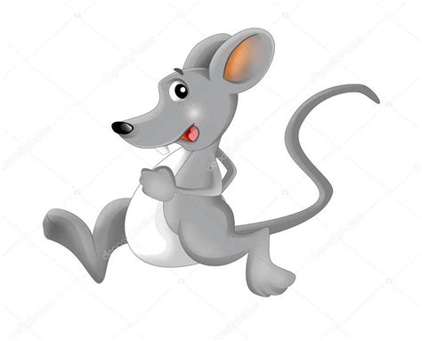 Cartoon Happy And Funny Mouse — Stock Photo © Illustratorhft 128865502