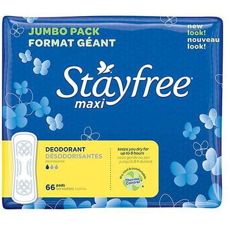 Stayfree Maxi Pads Deodorant 66ct