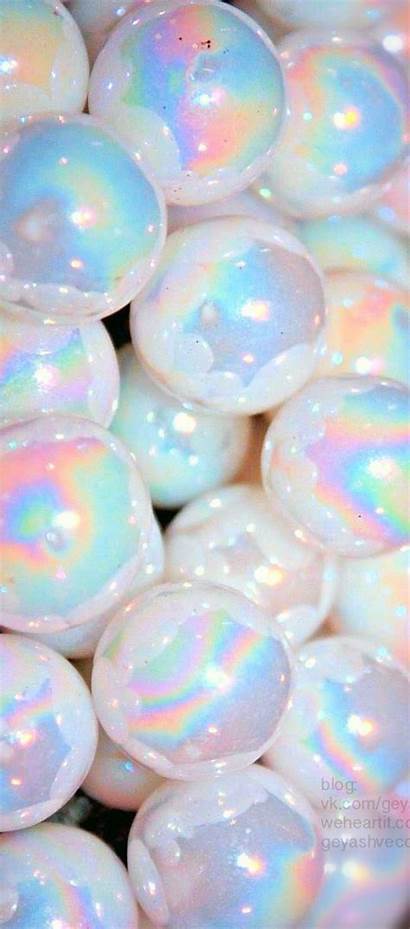 Aesthetic Pearls Beads Iphone Rainbow Jewels Glitter