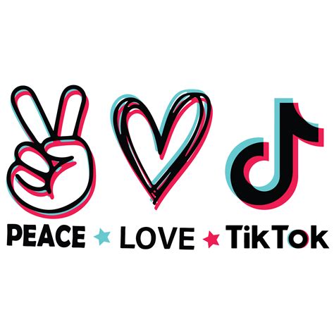Peace Love Tiktok Svg Peace Love Svg Tiktok Svg Tiktok Lo Inspire