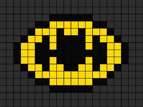 Batman Logo Pixel Art Pixel Art Pixel Art Pattern Minecraft Pixel Art