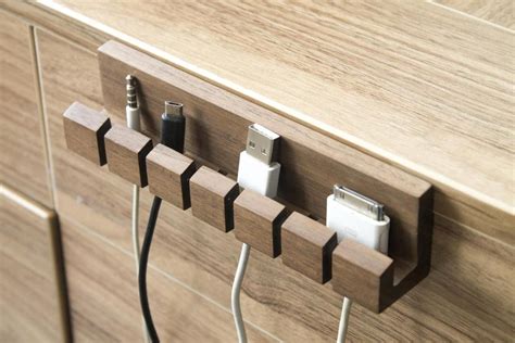 Image 0 Charger Organizer Wooden Organizer Cable Organizer Charger